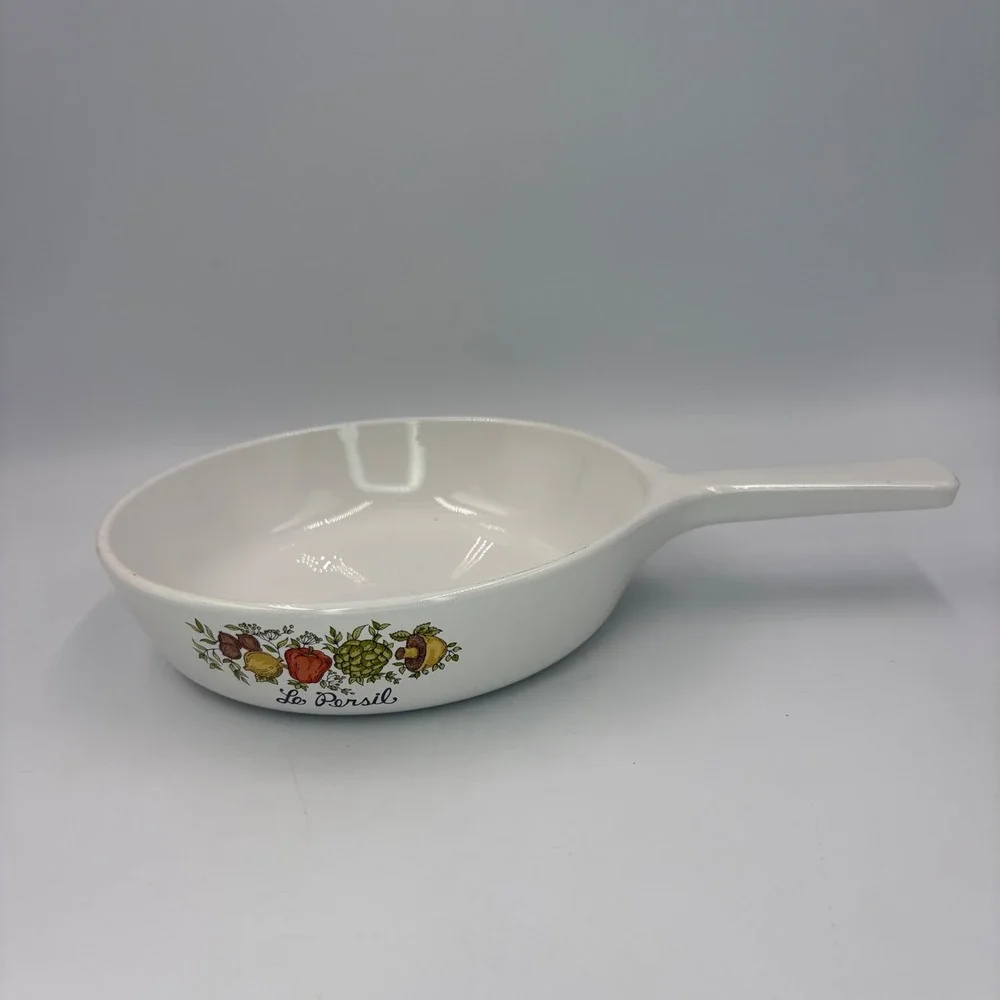 Corning Ware Skillet 6.5 Inch White Le Persil Spice of Life P-83-B NO Lid